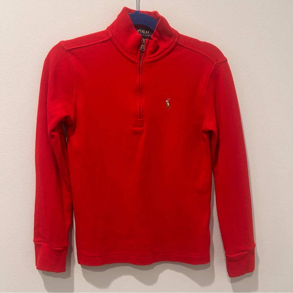 Polo by Ralph Lauren boys Red Half-Zip Sweater